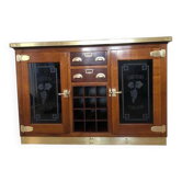 Meuble de liquoriste, buffet Félix Monge en bois massif