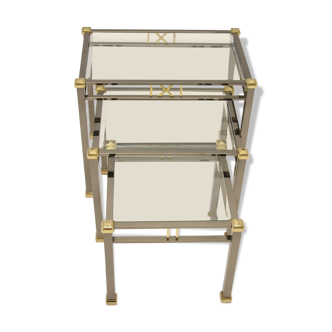 nest side tables Tables Miniset Gold and silver Eicholtz Lindon