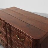 French 18th Century hand crafted oak chest of drawers in Louis XV style