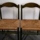 Green beech and rush dinning chairs