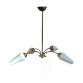 Lustre Arlus vintage laiton 5 branches