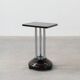 Art Deco pedestal table with black lacquered base, France 1920s
