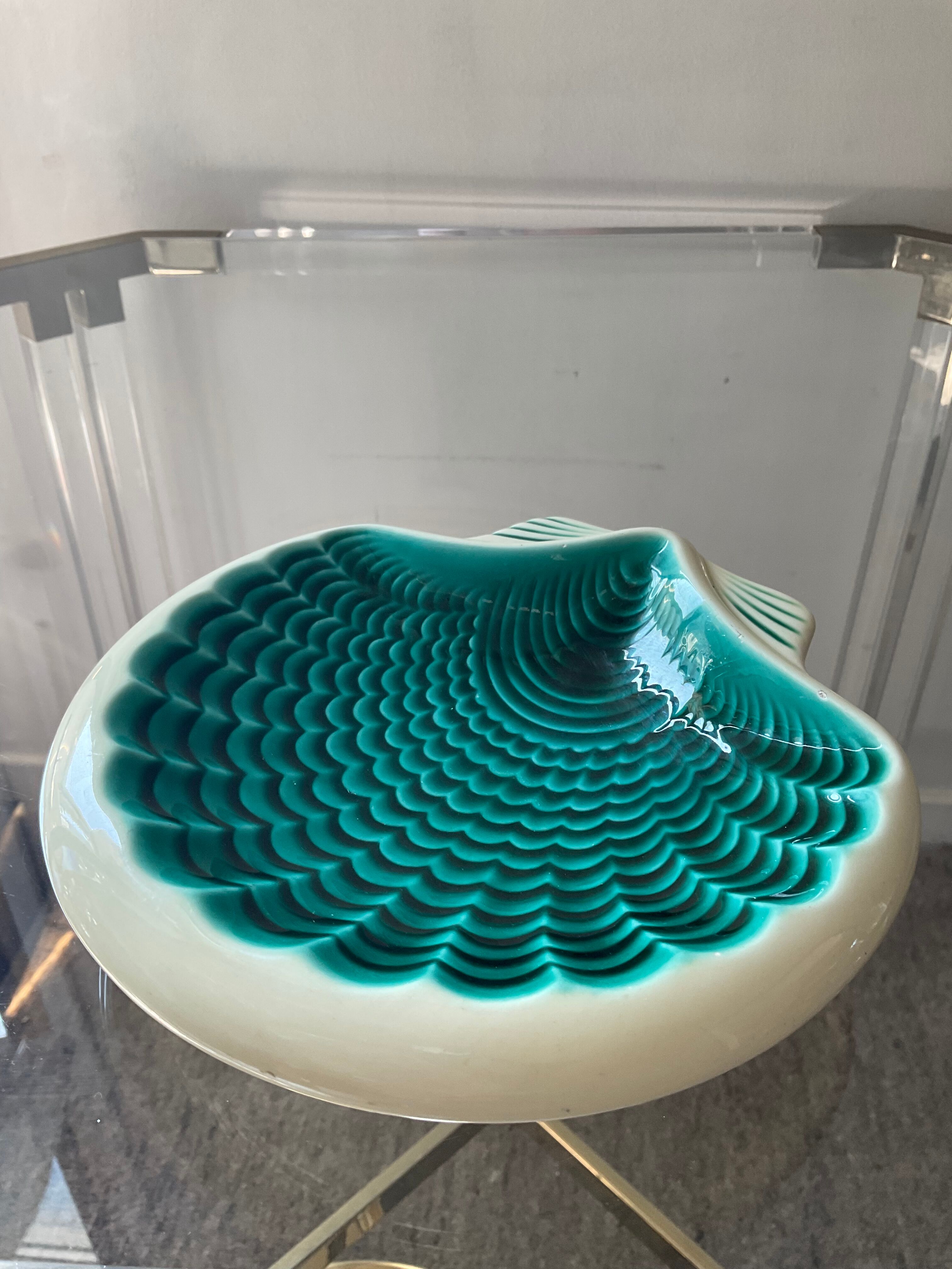 Empty pocket Vallauris ceramic shell 70s