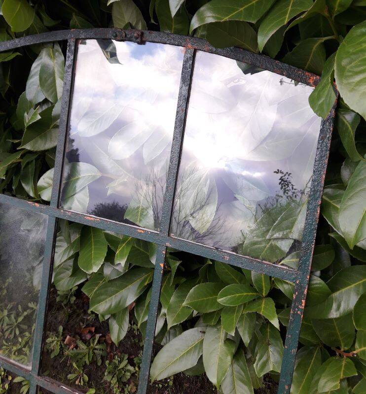 Industrial arched metal windows L73xH110 19th century glass roof