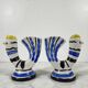 Pair of flower frog vases, Revernay, 1950s