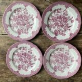 Set of 4 floral pattern dessert plates