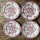Set of 4 floral pattern dessert plates