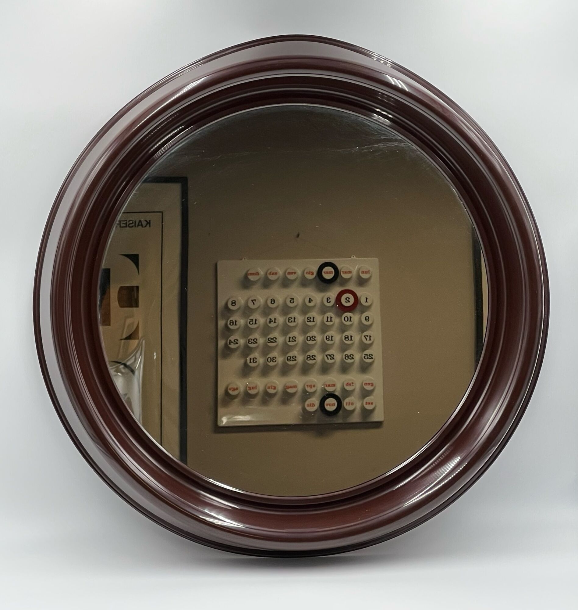 Dal Vera 70s space age mirror, plastic design made in Italy, 64x63 cm