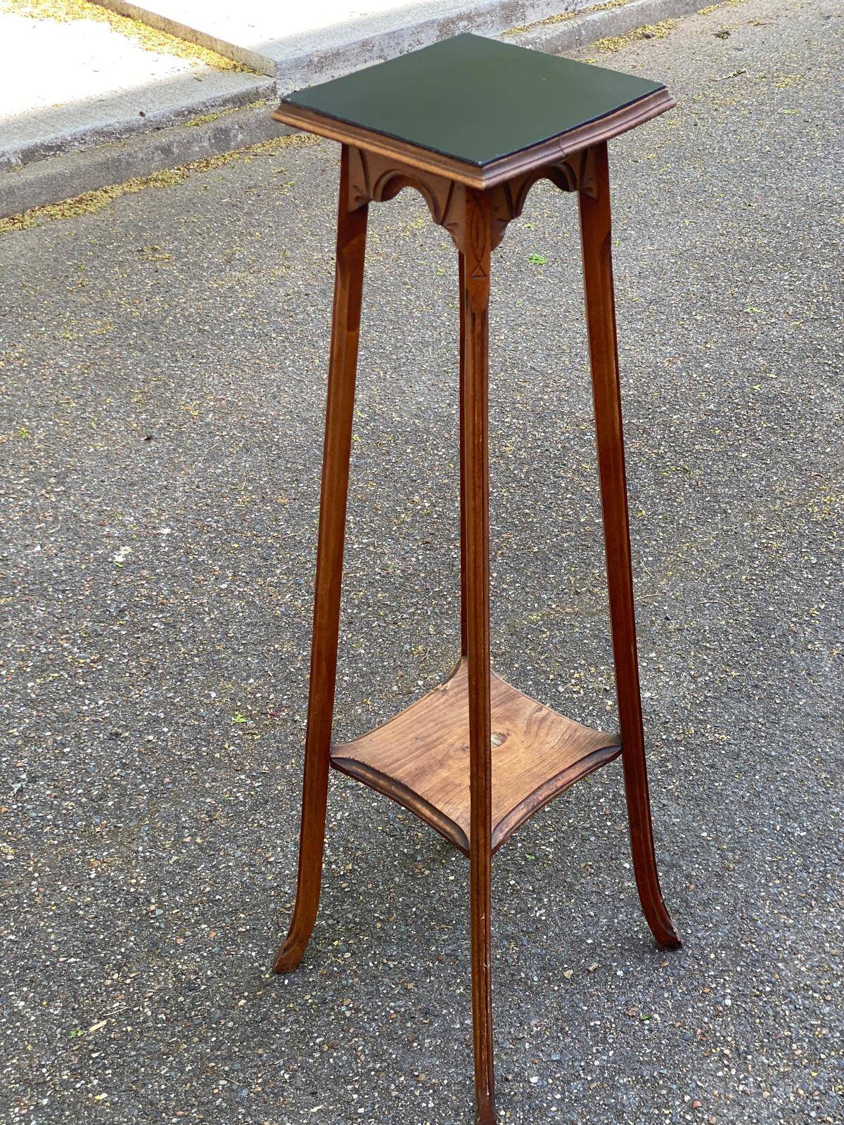 Art Nouveau vintage side table in solid wood