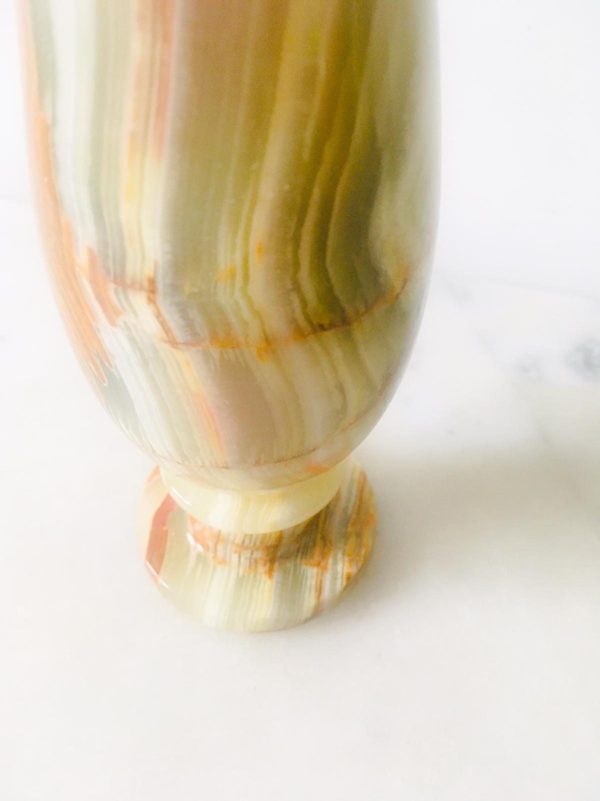Superb vintage onyx vase