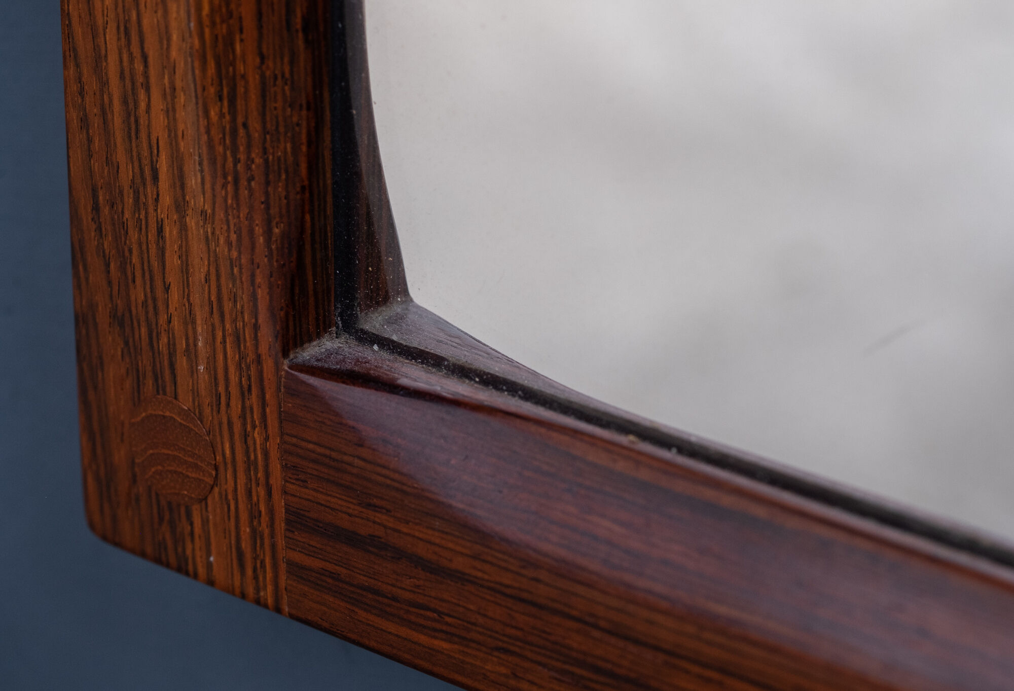 Danish Mirror with Rosewood Frame by Aksel Kjersgaard, 1960s