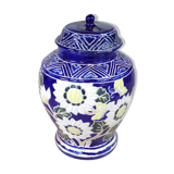 Pot ceramique bleu