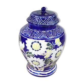 Blue ceramic pot