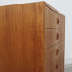 Commode en frêne, design danois, années 70, production: Danemark