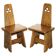 Pair of Victorian Arts and Crafts chairs with four boards.