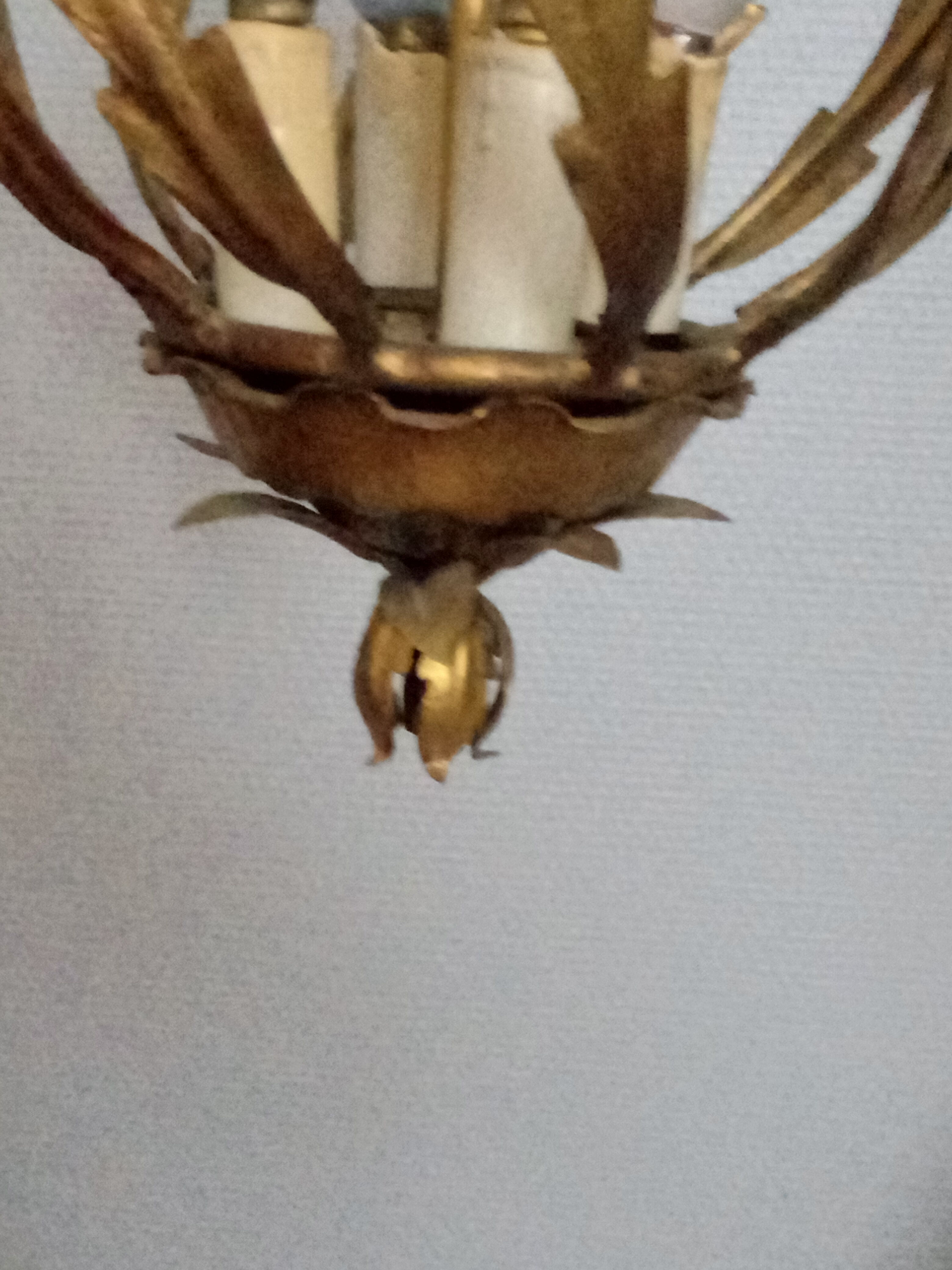 Gold metal chandelier