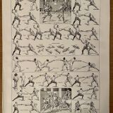 Lithographie sur l'escrime, 1930
