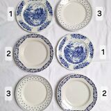 Vintage blue dinner plates