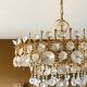 Set of 2 brass and crystal wall lights by Palwa