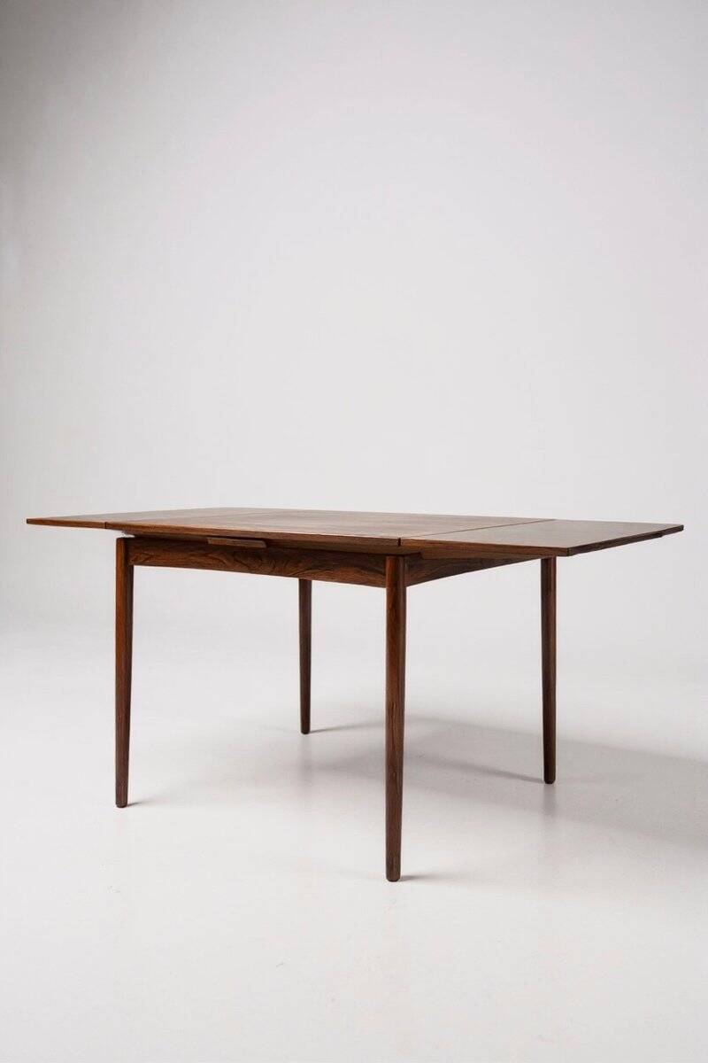 Scandinavian square extendable dining table by Poul Hundevad for Hundevad & Co., 1970s.