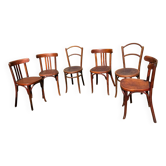 Set of 6 Thonet and Fishel bistro chairs, early 20th century