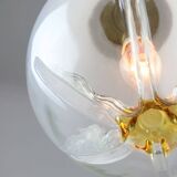 Mid-century Murano Glass & Brass Pendant from Mazzega, 60s