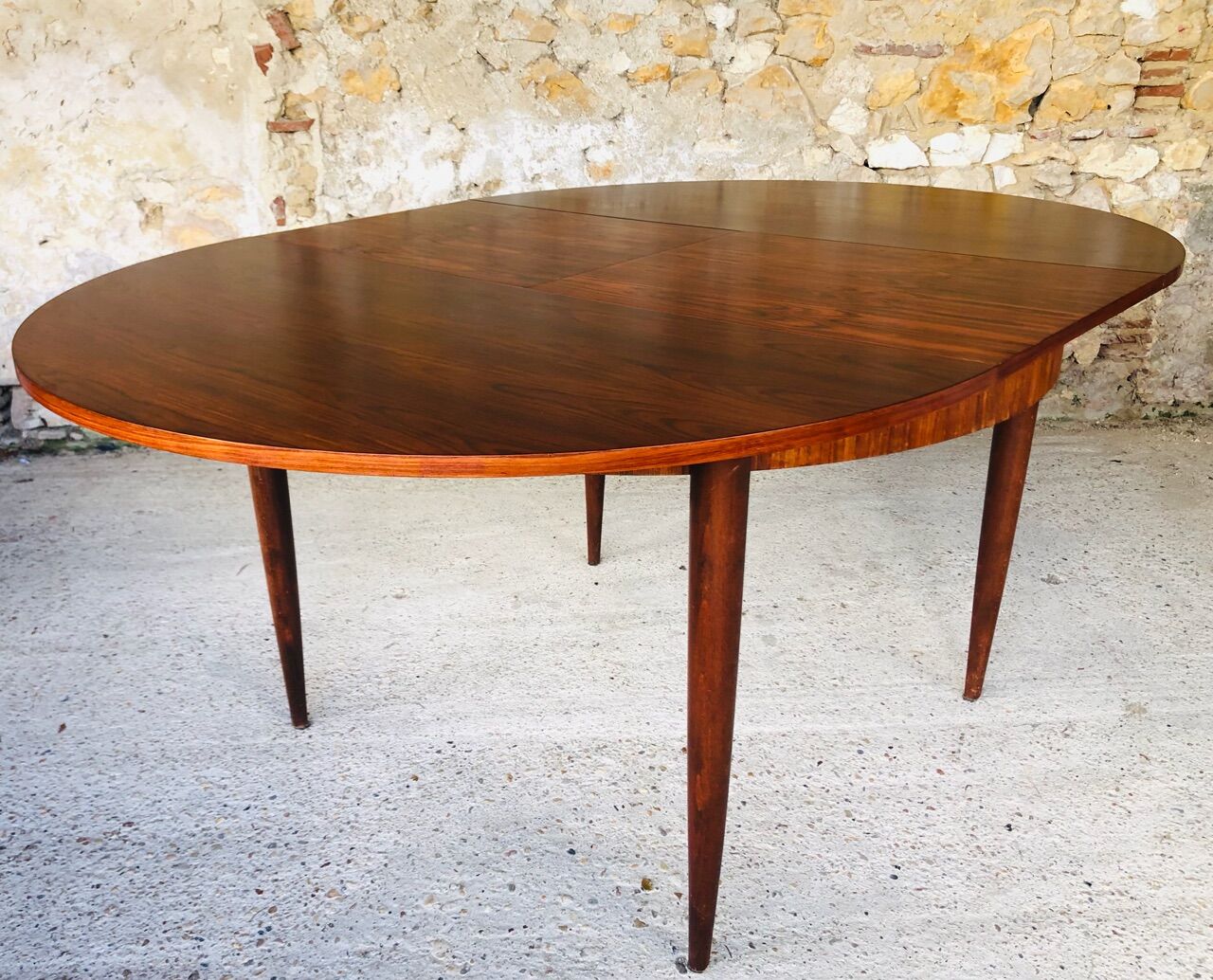 Mid-century dining table, vintage rosewood extension with butterfly extension table, 1960'