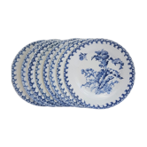 Ensemble de 8 assiettes à dessert Gien modèle Chardons