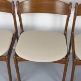 Chaises de salle à manger danoises en teck par Erik Buch pour OD Møbler, années 1960, lot de 4