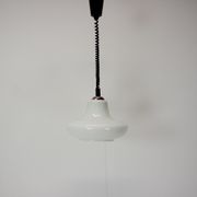 Mid-century adjustable glass pendant, 1970's