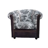 Club armchair toile de jouy