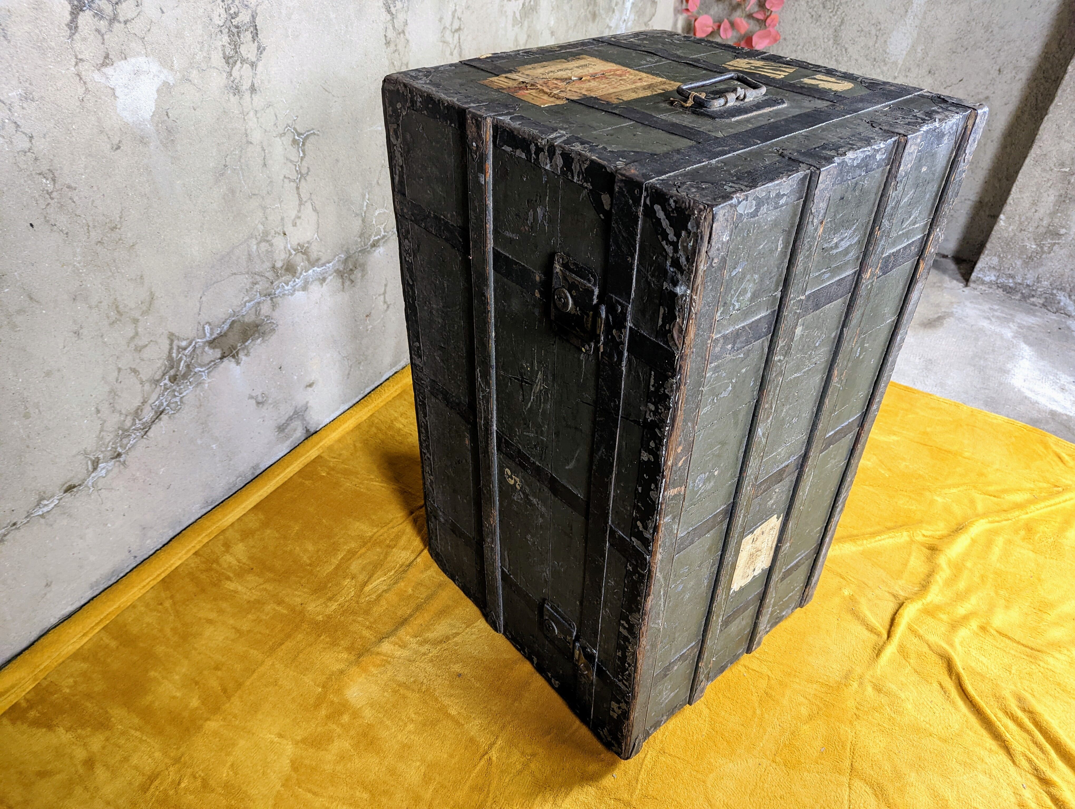 Antique travel trunk