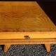 Oak bedside table with tapered legs