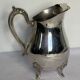 Old American silver metal water pitcher early twentieth century