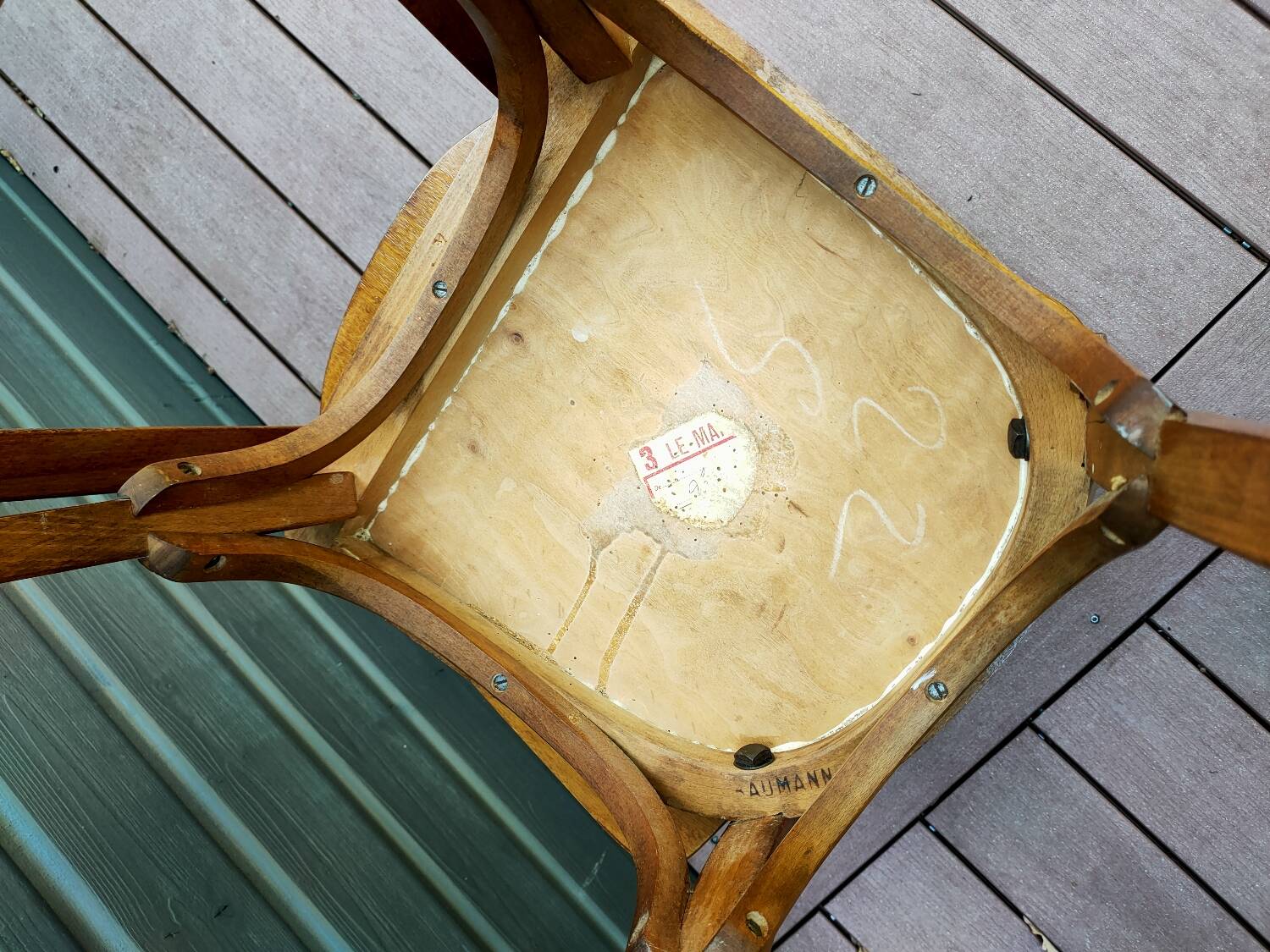 Trio of Baumann bistro chairs