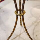 Jansen house style bronze bamboo pedestal table