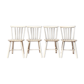 Set of 4 white Farstrup chairs
