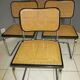 Suite 4 chaises cesca b32 Marcel Breuer 1970/1980