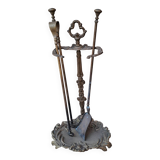Support et accessoires de cheminée en  bronze