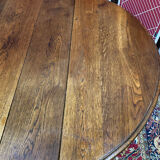 Oval solid oak table