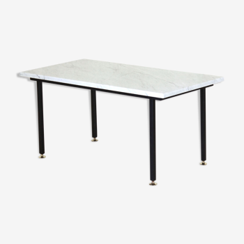 Coffee table with carrara marble 1960