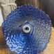 Blue moulded glass suspension