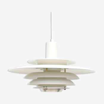 White vintage pendant lamp, Denmark 1970s