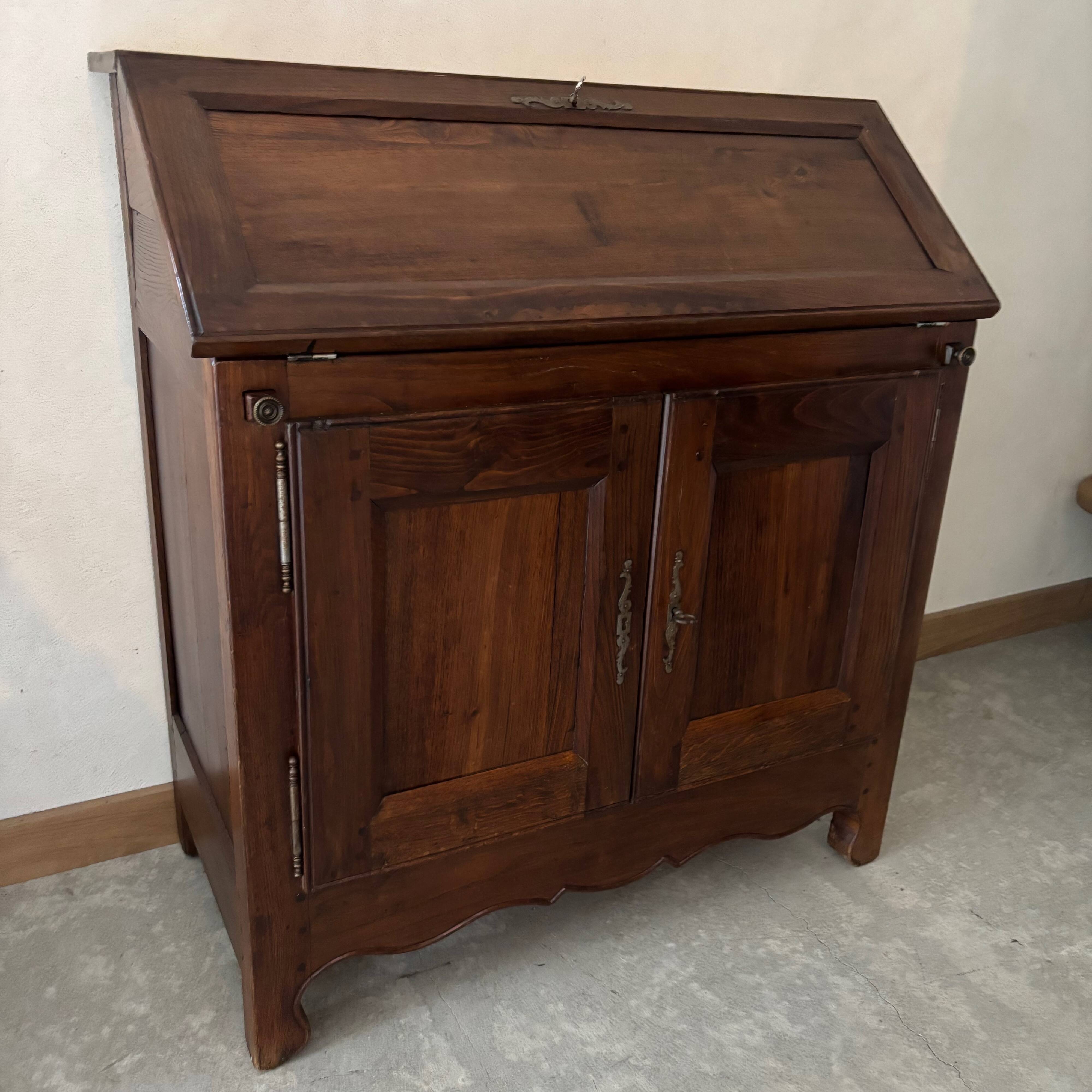 Wooden folding secretary