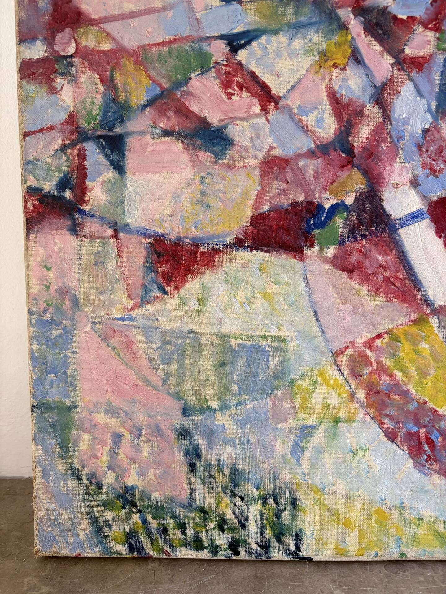 Composition abstraite, signé Favre 1951