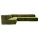 Canapé modulaire vintage Trio en tissu teddy vert de Cor, années 1970, ensemble de 4.