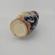 Large multicoloured ceramic vase with floral decoration signed NT.