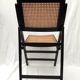 Chaise pliante en bois et cannage