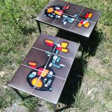 Two 70's ceramic coffee tables