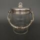 1900 cookie bucket in cut crystal and silver-plated metal